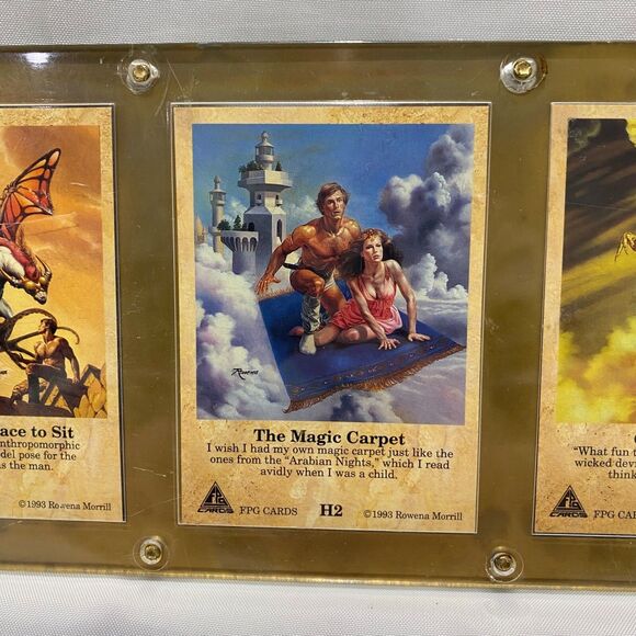 1993 Rowena Morrill 3 Card Limited Edition Halo Set In Plastic Hard Display - Picture 5 of 11